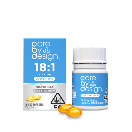 Care By Design Capsules - 18:1 CBD:THC (174mg:6mg) (10ct)