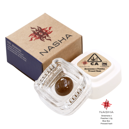 STRAWNANA X PEACHES - BLUE PRESSED HASH 1.2G